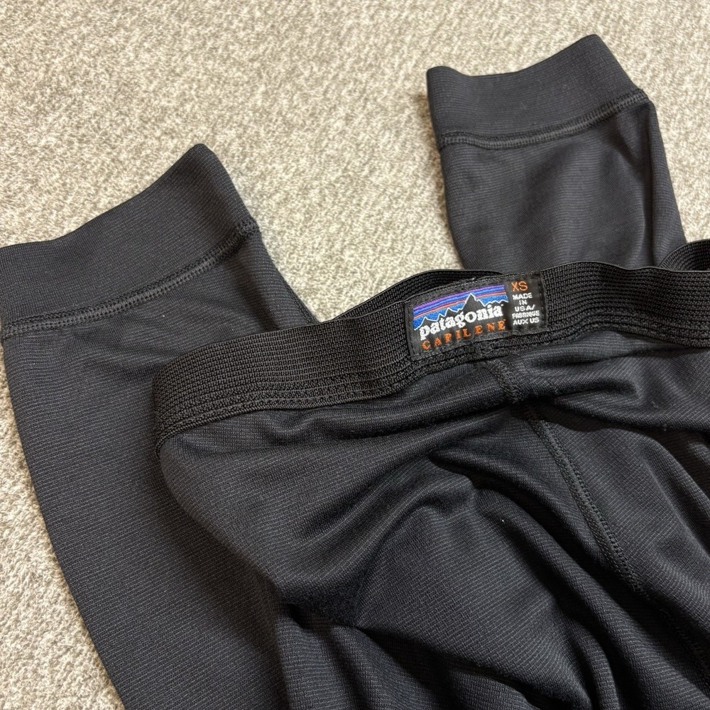 Patagonia Capilene Base Layer Bottoms Black Men's Size XS - Picture 3 of 12